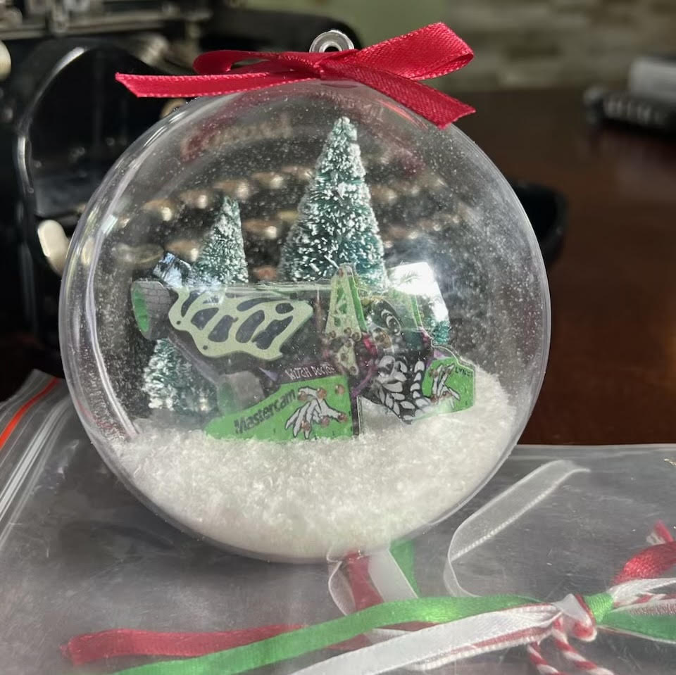 Witch Doctor Snow Globe Ornament