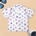 Hawaiian Shirt - White Pattern Print (Youth Sizes)