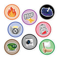Robot Builder Badge Stickers