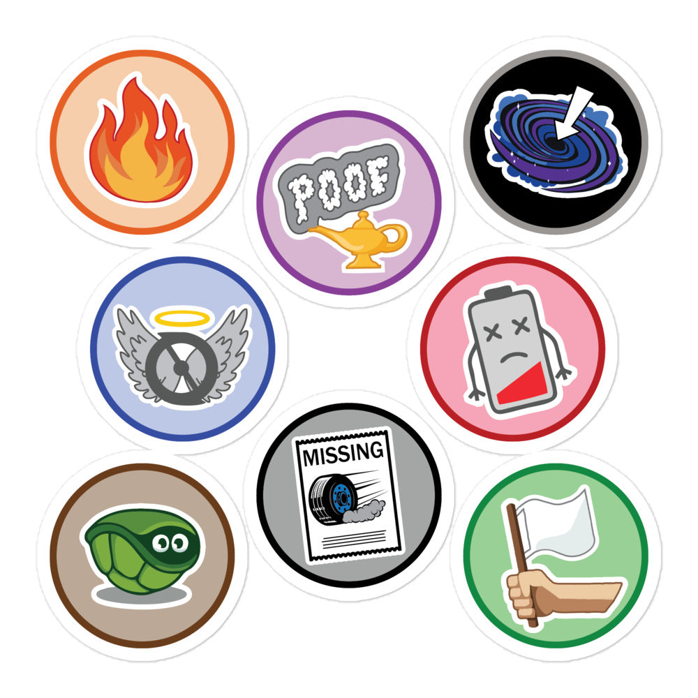 Robot Builder Badge Stickers